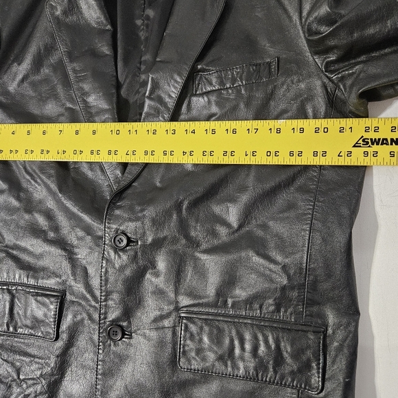 Vtg Saddlery Cooper Collection Size 44 Black Leather Horse Show Jacket B13 - Picture 5 of 6